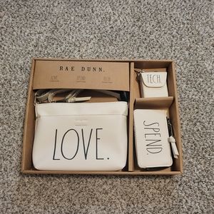 Rae Dunn Crossbody Bag, Card Case, Airpod Case Bundle